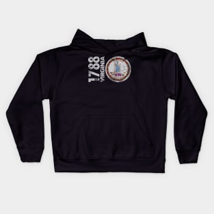 Vintage 1788 Virginia State Flag Kids Hoodie